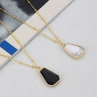 Ins European And American New Pattern Natural Stone Necklace  Spot Direct Supply Simple Natural Stone Pendant Ornament Chain main image 5