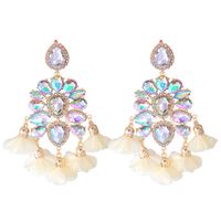 New Bohemian Color Diamond Flower Fearrings Personalized Jewelry Wholesale sku image 4