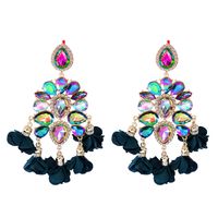 New Bohemian Color Diamond Flower Fearrings Personalized Jewelry Wholesale sku image 14