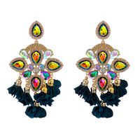 New Bohemian Color Diamond Flower Female Earrings Personality Accessories Wholesale sku image 13