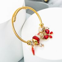 Wholesale Jewelry Fashion Alloy Rhinestone Rhinestones Glass 14K Gold Plated Plating Bracelets main image 5