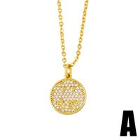 European And American Diamond Smiley Face Pendant Necklace For Women Ins Simple Hip Hop Vintage Sweater Chain Cross-border Autumn And Winter New Nkz52 main image 3