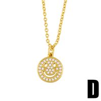 European And American Diamond Smiley Face Pendant Necklace For Women Ins Simple Hip Hop Vintage Sweater Chain Cross-border Autumn And Winter New Nkz52 main image 6