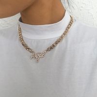 Fashion Thick Chain Necklace Simple Single Layer Necklace Full Rhinestone Retro Necklace main image 3