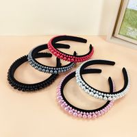 European And American New Vintage Pearl Headband High-end Fashion Sponge Hairpin Cross-border Hot Sale Personality Hair Band Ladies main image 4