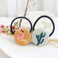 New Children's Hair Rope Cute Embroidered Bag Buckle Children's Hair Tie Wholesale main image 5