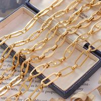 Simple Geometric Metal Element Necklace Titanium Steel 18k Gold Bracelet Jewelry Wholesale main image 1