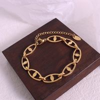 Simple Geometric Metal Element Necklace Titanium Steel 18k Gold Bracelet Jewelry Wholesale main image 4