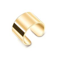 Marka French Ins Cool Style Exaggerated And Personalized Simple Opening Geometric Exaggerated Ring Titanium Steel 18k Gold A006 main image 6
