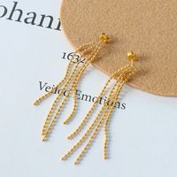 Autumn And Winter New Ins Retro Style Exaggerated Steel Ball Tassel Earrings main image 2