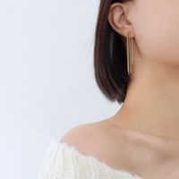 Autumn And Winter New Ins Retro Style Exaggerated Steel Ball Tassel Earrings main image 5