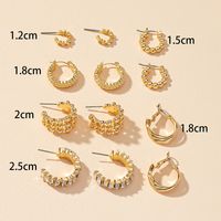 6 Pairs Of Basic Hoop Earrings Multi-piece Set Autumn And Winter New Fashion Earrings main image 5