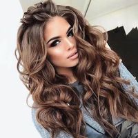 Wig European And American Ladies Wig Long Curly Hair Small Lace Big Wave Synthetic Wigs Foreign Trade Wig Wigs In Stock main image 1