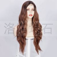 Wig European And American Ladies Wig Long Curly Hair Small Lace Big Wave Synthetic Wigs Foreign Trade Wig Wigs In Stock main image 3