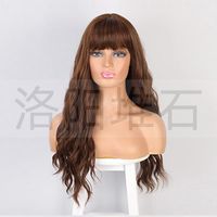 European And American Fashion Long Curly Hair Headgear Wig Ladies Wig main image 3