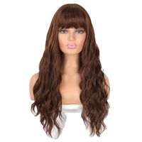 European And American Fashion Long Curly Hair Headgear Wig Ladies Wig main image 6