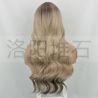 Wig European And American Ladies Wig Long Curly Hair Mid-length Synthetic Wigs Front Lace Small Lace Foreign Trade Wig Wig main image 4