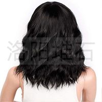 Wig European And American Ladies Wig Chemical Fiber Black Water Ripple Long Curly Hair Bangs Wig Wig Wig In Stock main image 4