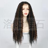 European And American Ladies Wigs Small Lace Long Curly Hair Headgear Wigs main image 3