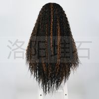 Perruques De Dames Européennes Et Américaines Petites Perruques De Coiffures De Cheveux Longs Bouclés En Dentelle main image 4