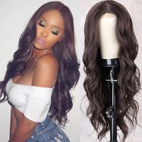 Wig European And American Ladies Wig Small Lace Front Lace Medium Long Curly Hair Synthetic Wigs Lace Wigs Wig main image 1