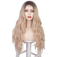 Wig European And American Ladies Wig Front Lace Small Lace Chemical Fiber Long Curly Hair Big Wave Wigs Wig Head Cover main image 6