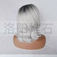 Wig European And American Ladies Wig Personality Partial Silver White Chemical Fiber Wig Wigs Short Curly Hair In Stock main image 3