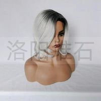 Wig European And American Ladies Wig Personality Partial Silver White Chemical Fiber Wig Wigs Short Curly Hair In Stock main image 4