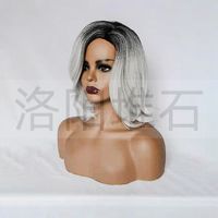 Wig European And American Ladies Wig Personality Partial Silver White Chemical Fiber Wig Wigs Short Curly Hair In Stock main image 5