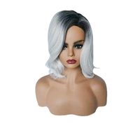 Wig European And American Ladies Wig Personality Partial Silver White Chemical Fiber Wig Wigs Short Curly Hair In Stock main image 6