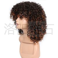 Wig Women's Chemical Fiber Wig European And American Fluffy Explosion Short Curly Hair African Wigs With Small Curly Hair Head Cover One Piece Dropshipping main image 5