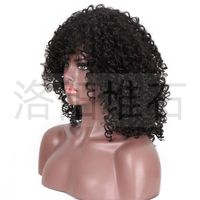 Fashion Ladies Chemical Fiber Wig Black Small Curly Wig Short Curly Hair Headgear main image 4