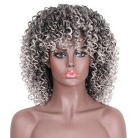 Fashion Women's Chemical Fiber Wig Headgear Gray Fluffy Wig Wholesale main image 6
