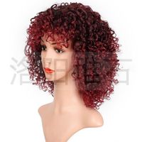 Women's Chemical Fiber Wig European And American Red Fluffy Explosion Wig African Wig Cross-border Supply Spot One Piece Dropshipping main image 5