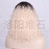 Wig European And American Ladies Wig Short Curly Hair Small Lace Hand-woven Forehead Lace Wig Head Cover Wigs With Small Curly Hair main image 3