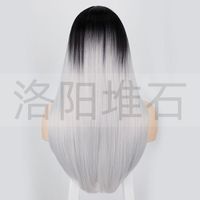 Wig European And American Ladies Wig Long Straight Hair High-temperature Fiber Synthetic Wigs Small Lace Wig Wig One Piece Dropshipping main image 3