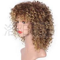 Fashion Ladies Chemical Fiber Wig Golden Wig Small Curly Short Curly Hair Chemical Fiber Headgear main image 5