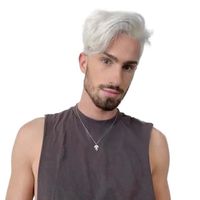 European And American Men's Short Wig Silver-white Wig Headgear Wholesale main image 6