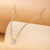 Simple Transparent Invisible Fish Line Zircon Necklace Diamond-studded Clavicle Chain Female sku image 23