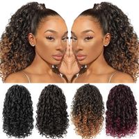 European And American Wave Small Curly Wig Piece Chemical Fiber Wig Female Stretch Mesh Ponytail main image 1