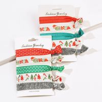 Christmas Headband Hair Accessories Knotted Hair Rope Christmas Set main image 3