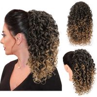 European And American Wave Small Curly Wig Piece Chemical Fiber Wig Female Stretch Mesh Ponytail sku image 2