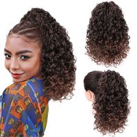 European And American Wave Small Curly Wig Piece Chemical Fiber Wig Female Stretch Mesh Ponytail sku image 4