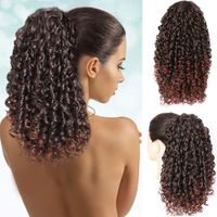 European And American Wave Small Curly Wig Piece Chemical Fiber Wig Female Stretch Mesh Ponytail sku image 5