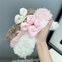 Cute Little Sheep Ears Hairband Plush Bowknot Sweet Lamb Headband Women Wholesale main image 4