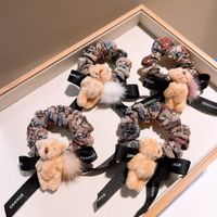 Korean Version Temperament Cute Bear Doll Hair Circle Letter Ribbon Bow Knot Hair Rope Jewelry main image 5