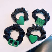 Fashionable Green Retro Ins Head Rope Hair Ring main image 2
