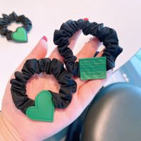 Fashionable Green Retro Ins Head Rope Hair Ring main image 4