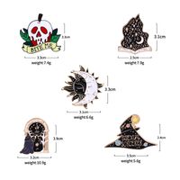 Nuevo Broche De Gota De Aceite Insignia De Calavera Creativa Personalidad Estrella Mágica Broche De Metal Accesorios De Insignia main image 4