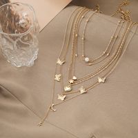 New Creative Simple Fashion Temperament Jewelry Moon Star Necklace 6 Piece Set main image 3